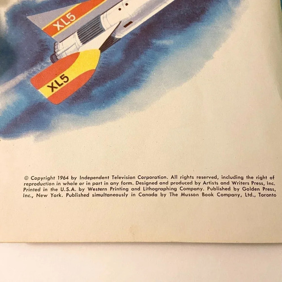Vintage 1964 Fireball XL5 Little Golden Book First Edition Barbara Shook - Picture 7 of 16